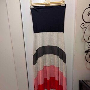 Gap 3 in 1 Maxi Dress / Skirt black, gray, pink, red Medium